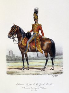 Chevau-Légers de la Garde du Roi, Maréchal-des-Logis de 1er Classe, 1814-15. Artist: Eugene Titeux