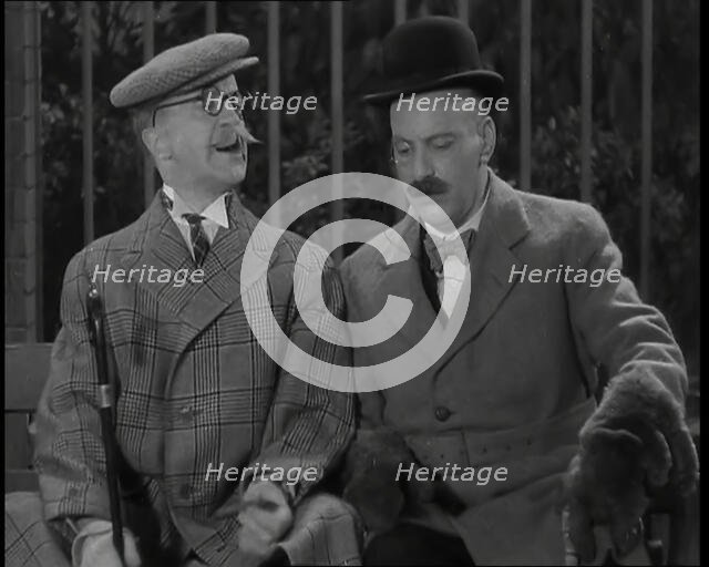 Tommy Handley and Ronald Frankau Filming a Scene, 1936. Creator: British Pathe Ltd.