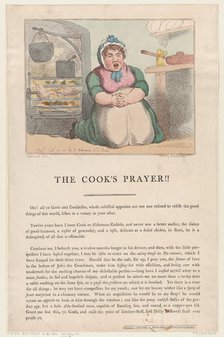The Cook's Prayer!!, September 15, 1801., September 15, 1801. Creator: Thomas Rowlandson.