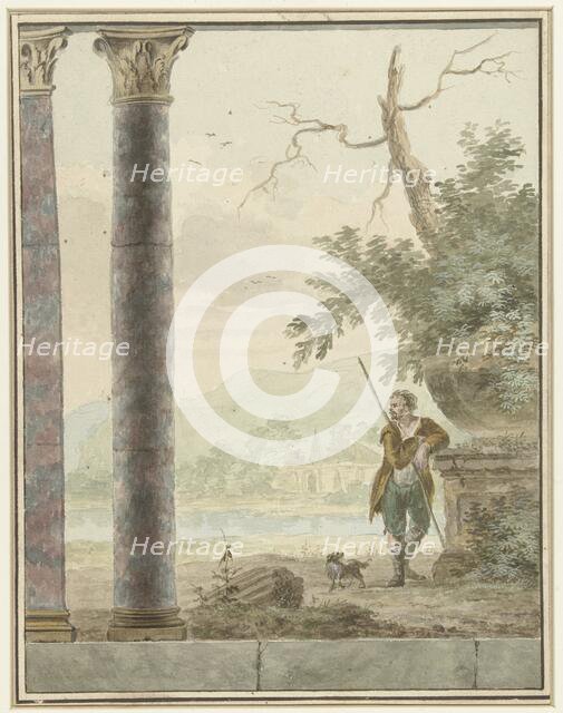 Design for room painting with river landscape, 1700-1800. Creator: Anon.