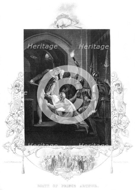 The death of Prince Arthur (1187-1203), 19th century.Artist: J Rogers