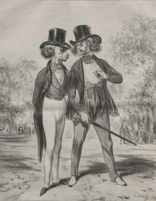 Modes incroyables. Lions dautomne, 1839. Creator: Darny (French).