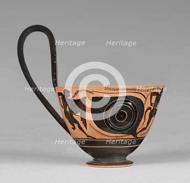 Attic Black-Figure Kyathos, about 510 BC. Creator: Group of Berlin 2095.