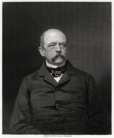 Otto von Bismarck, German statesman, 19th century. Artist: W Holl
