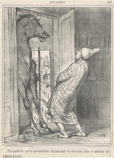 Plaisanterie que se permettent ..., 19th century. Creator: Honore Daumier.