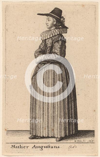 Mulier Augustana, 1643. Creator: Wenceslaus Hollar.