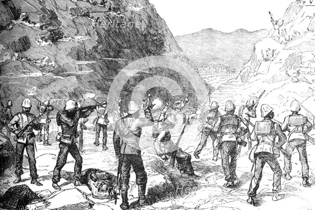 'Foraging Party of the 67th Attacked by the Afghans, (Nov 9, 1879)', c1880. Artist: Unknown.