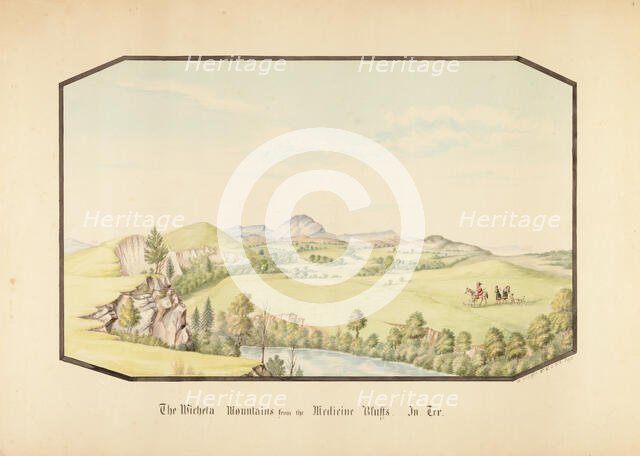 The Wichita Mountains from Medicine Bluff, Indian Territory, 1867. Creator: Hermann Stieffel.