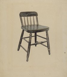 Shaker Dining Chair, c. 1937. Creator: John W Kelleher.