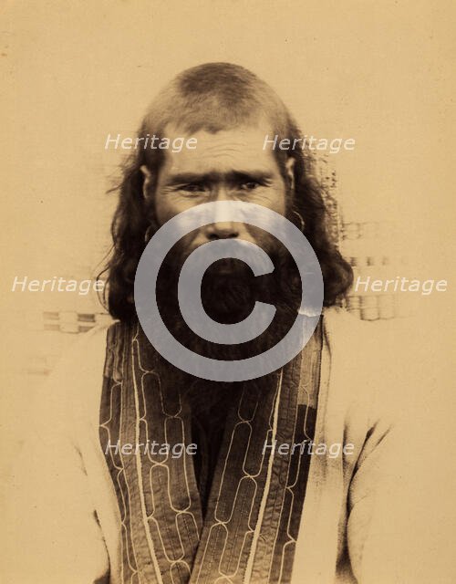 An Ainu Tribal Elder from the Settlement of Taraiki in Southern Sakhalin, 1880-1899. Creator: Innokenty Ignatievich Pavlovsky.