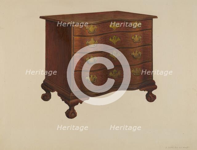 Chest of Drawers, 1938. Creators: Arsen Maralian, Frank Wenger.