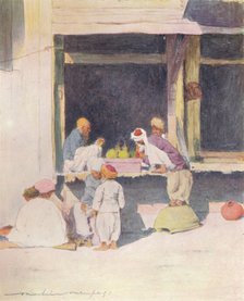 'A Bazaar at Peshawur', 1905. Artist: Mortimer Luddington Menpes.
