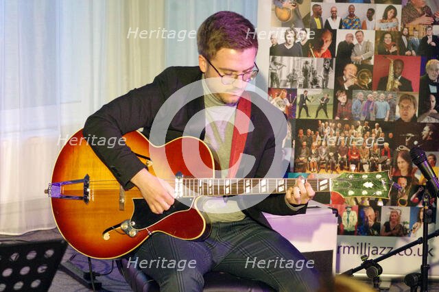 Joan Fort, Joan Fort Trio plus Vincent Herring, Watermill Jazz Club, Dorking, Surrey, 20 May 2025. Creator: Brian O'Connor.