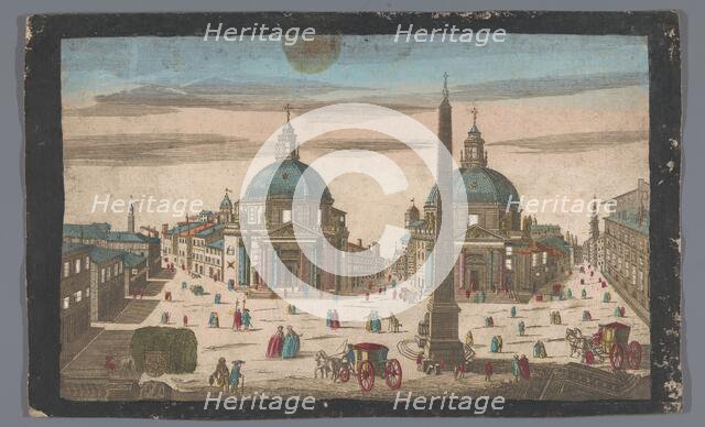 View of the Piazza del Popolo in Rome, 1700-1799. Creator: Anon.