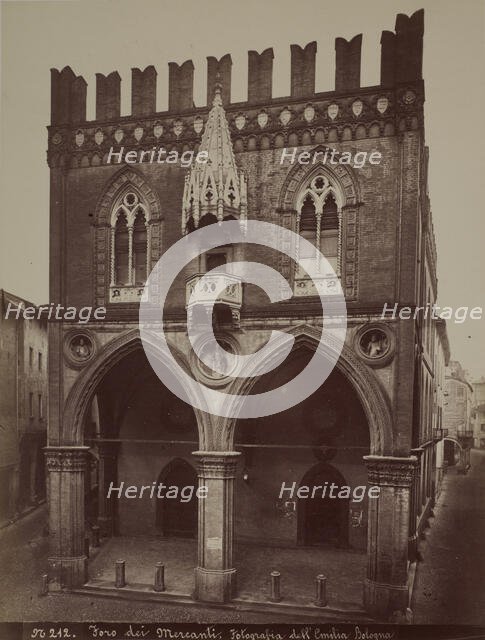 Foro dei Mercanti - Palazzo della Mercanzia, Bologna, between 1880-1890. Creator: Emilia.