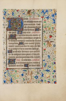 Decorated Text Page; Llangattock Hours, 1450s. Creator: Unknown.