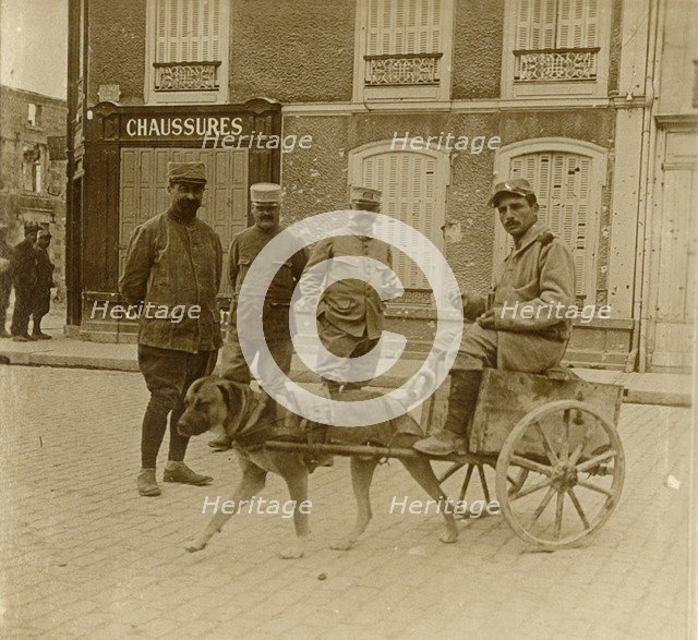 Dog-cart, France, c1914-c1918. Artist: Unknown.