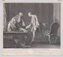 The Prodigal Son Demanding his Inheritance, ca. 1751. Creator: Rene Gaillard.