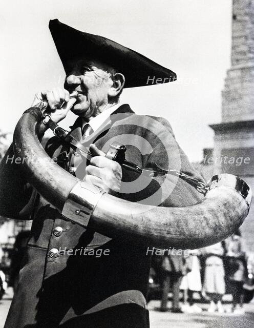 Horn blower, Ripon, Yorkshire, c1955.  Creator: Arthur Charles Kirby Ware.
