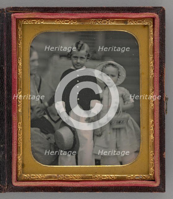 Untitled (Portrait of a Boy and Girl), 1855. Creator: Unknown.