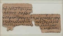 Papyrus Fragment of Two Letters, Coptic, 580-640. Creator: Unknown.