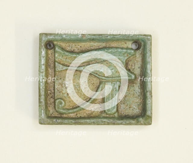 Eye of Horus (Wedjat) Amulet, Egypt, Late Period, Dynasty 26-30 (664-343 BCE). Creator: Unknown.