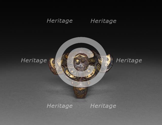 Belt Hook (Daigou) in the Form of a Buffalo or Elephant Head, c. 481-400 BC. Creator: Unknown.