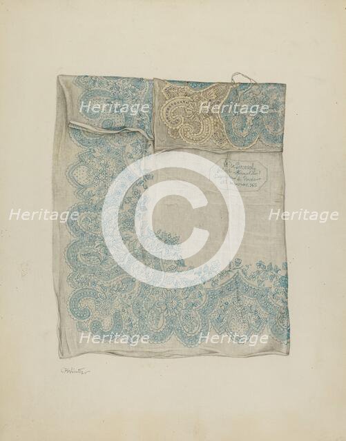 Handkerchief, 1935/1942. Creator: Charlotte Winter.