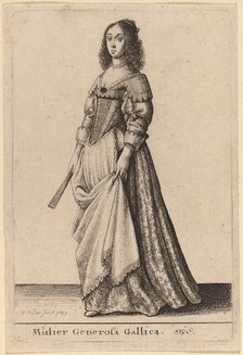 Mulier Generosa Gallica, 1643. Creator: Wenceslaus Hollar.
