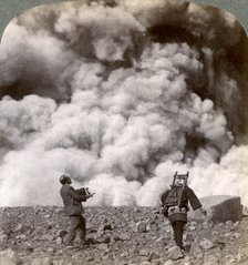 Sudden volcanic explosion in the crater of Mount Asama (Asamayama), Japan, 1904.Artist: Underwood & Underwood