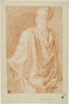 Draped Woman, Seen From Back, n.d. Creator: Francois Boucher.