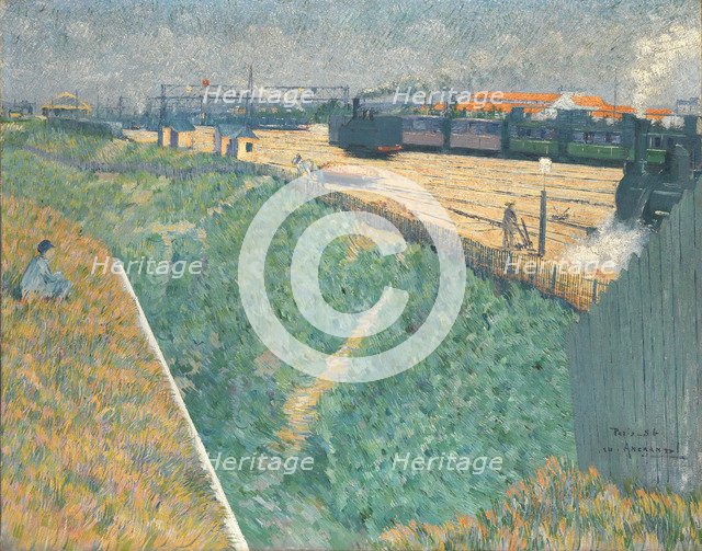 The Western Railway at its Exit from Paris, 1886. Artist: Angrand, Charles (1854-1926)