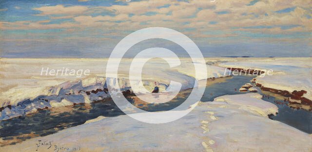 Winter Landscape, 1915. Creator: Julian Falat.