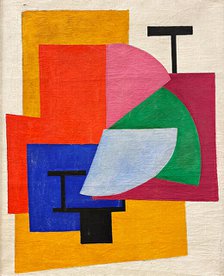 Non-Objective Composition. Suprematism , 1916. Creator: Rozanova, Olga Vladimirovna (1886-1918).