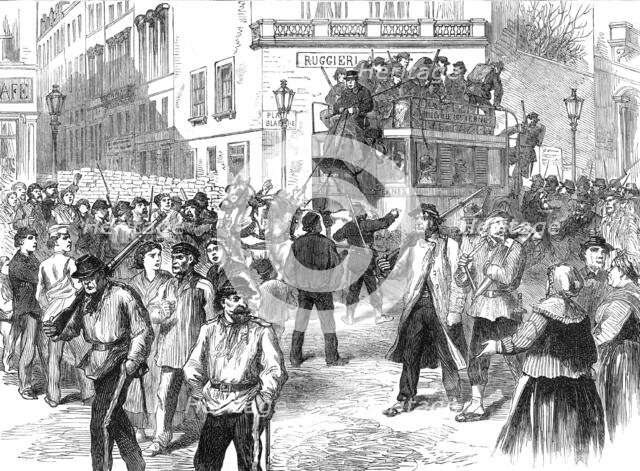 Communists in the Place Blanche coming back from the fight, 1871. Creator: Unknown.