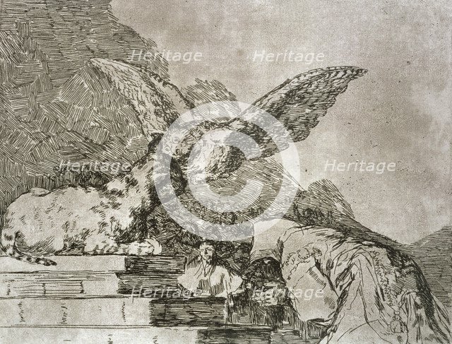 The Disasters of War, a series of etchings by Francisco de Goya (1746-1828), plate 73: 'Gatesca p…