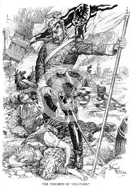 'The Triumph of Culture', 1914, (c1920).Artist: Bernard Partridge