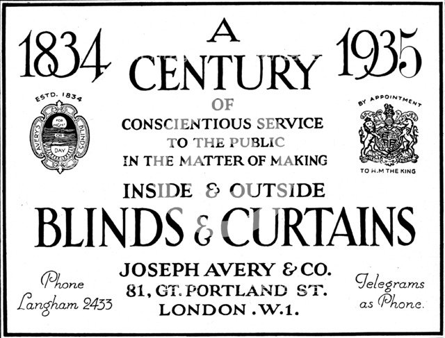 'A Century of Conscientious Service To The Public', 1935. Artist: Unknown.