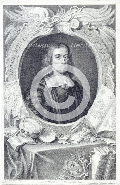 Thomas Willis, physician, 1742. Artist: George Vertue