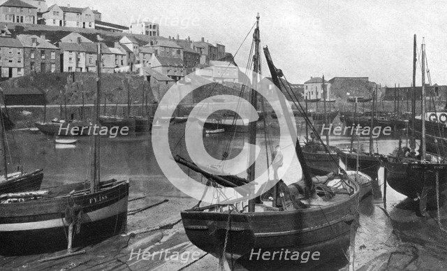 Mevagissey harbour, Cornwall, 1924-1926.Artist: Underwood