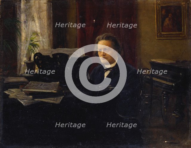 Portrait of the composer Anton Rubinstein, late 19th century(?). Artist: Mikhail Yarovoy