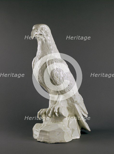 Osprey, seated, c1710-1760. Artists: Unknown, Meissen porcelain.