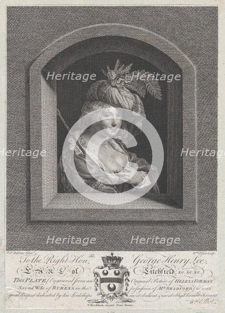 Portrait of Susanna Lunden, sister of Helena Fourment, 1763-66. Creator: William Elliot.