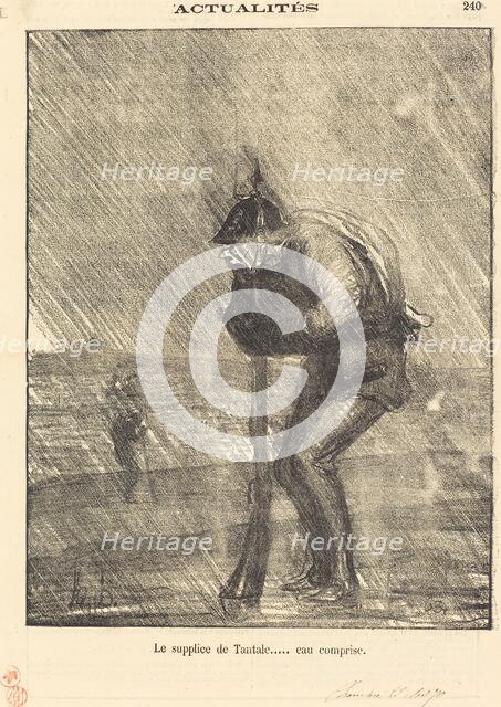 Le supplice de tantale... eau comprise, 1870. Creator: Honore Daumier.