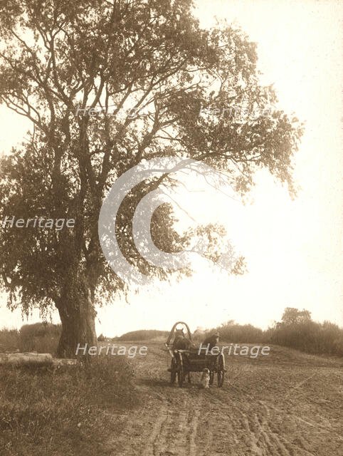View of a country road near the Budunda Monastery, 1909. Creator: Vladimir Ivanovich Fedorov.