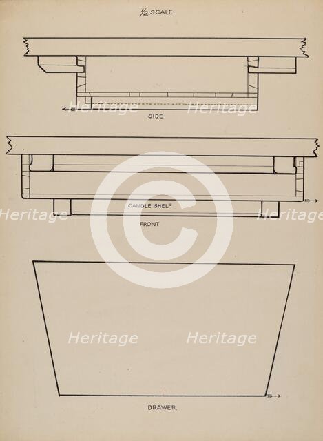 Writing Arm Chair, c. 1940. Creator: Rolland Livingstone.