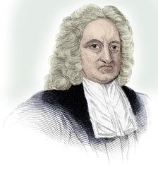 Edmond Halley, English astronomer, mathematician, meteorologist, and physicist, (c1850). Artist: Unknown.