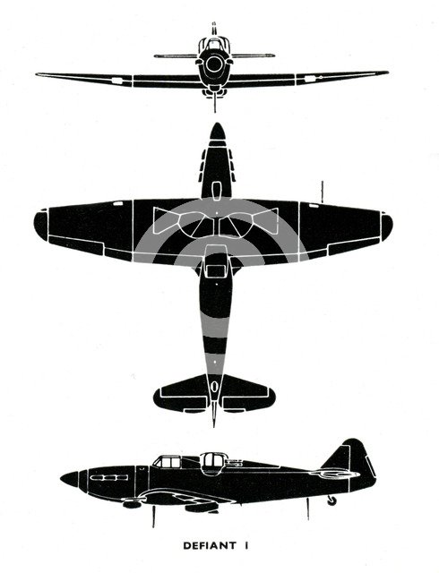 Boulton Paul Defiant I, 1941.  Creator: Unknown.