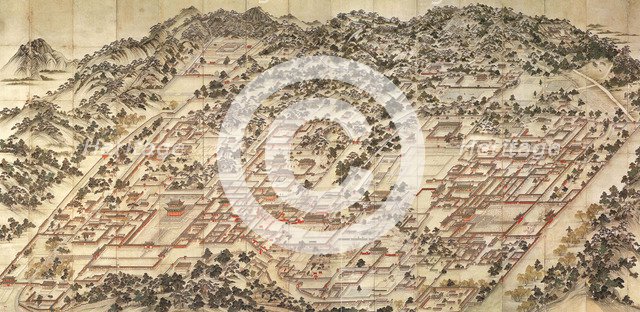 Donggwoldo (Painting of Eastern Palaces), c.1830. Creator: Anonymous.