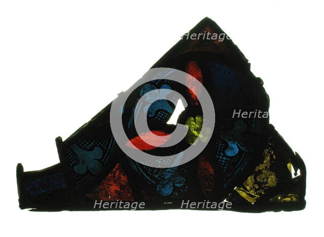 Glass Fragment, European, 13th century. Creator: Unknown.